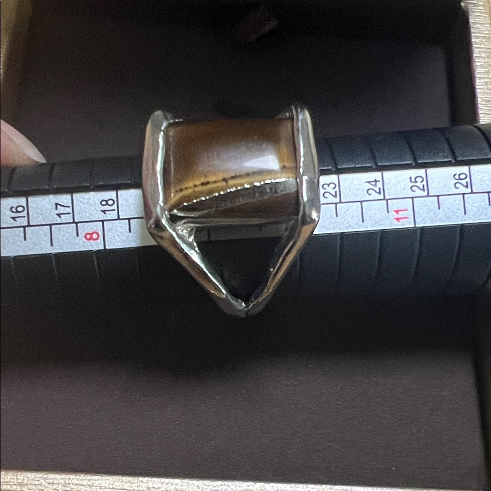 #1005+ Unisex Vintage Stirling Silver and Tiger Eye Stone Ring.